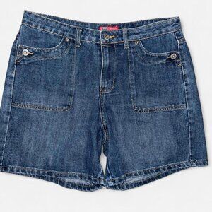 Vintage Faded Glory Denim Shorts Women's Size 10 Y2K Retro Blue Denim Boho